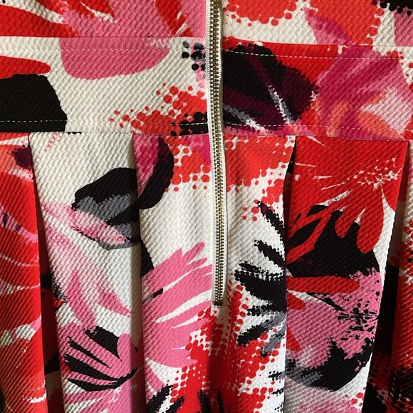 London Times Sleeveless Stretch Modern Print Multicolor Midi Dress Size 8 - Picture 4 of 6